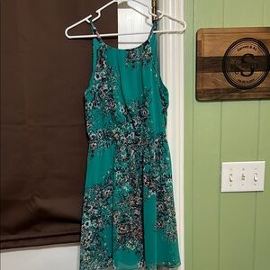 Iz Byer Turquoise Sleeveless Dress
